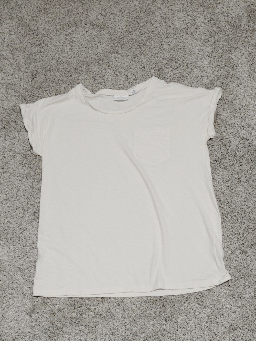 Sigrid Olsen Cream Short Sleeve Pocket Tee